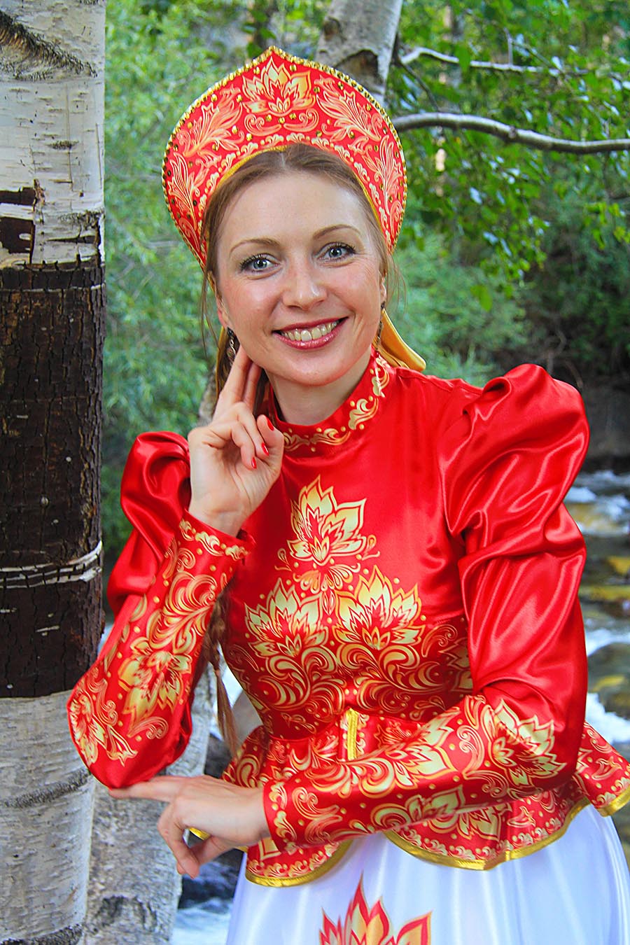 Women in Slavic costumes in Kaohsiung