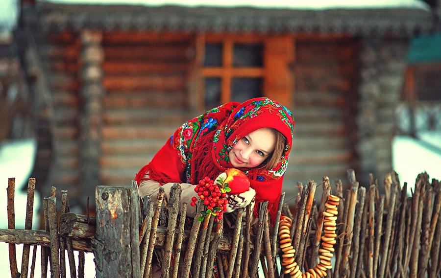 Sexy girl Women in Slavic costumes in Kaohsiung