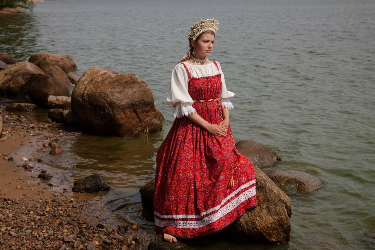 Women in Slavic costumes in Kaohsiung